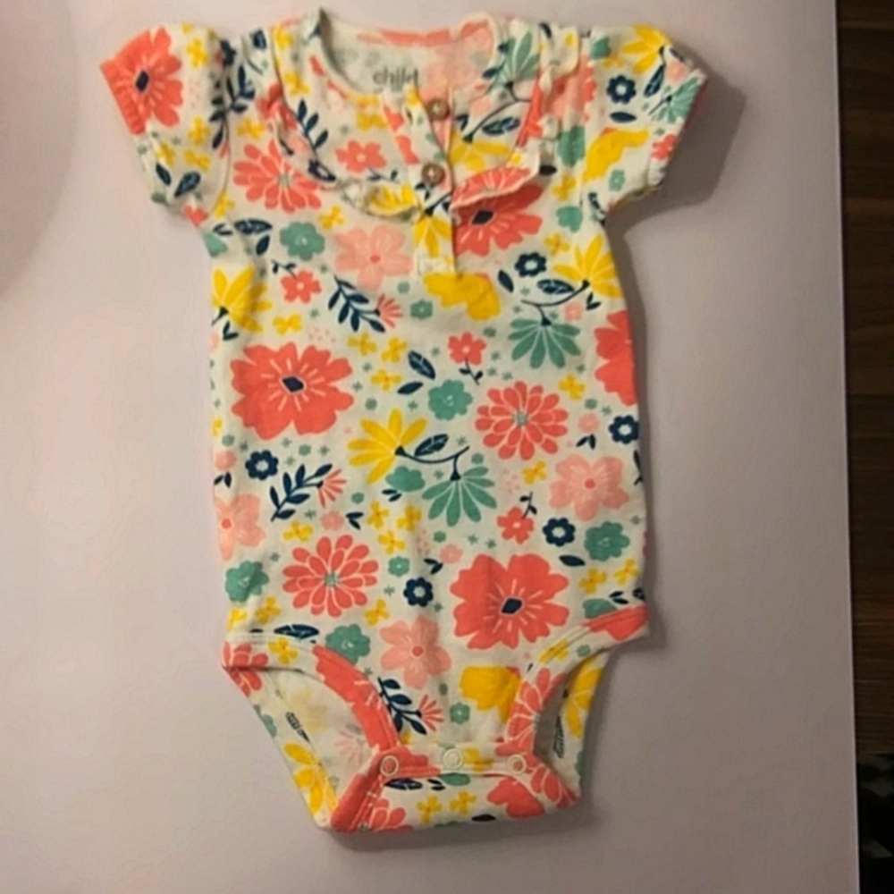 Child of Mine | Cheery Cute Floral Onesie | 3-6 m Colorful